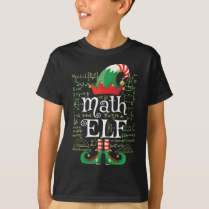Math Elf Gift Funny Costume Matching Elf Christmas T-Shirt