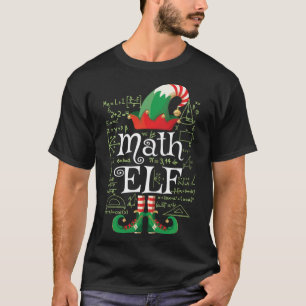Math Elf Gift Funny Costume Matching Elf Christmas T-Shirt