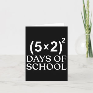 Math Equation 100th Day Of School Teacher Kids 100 Card