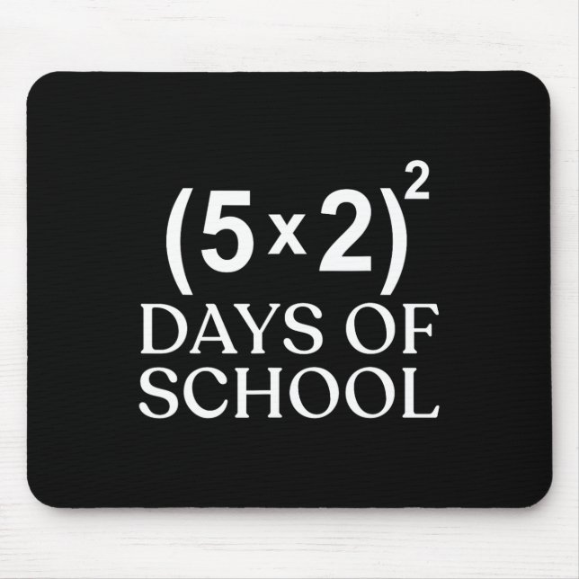 Math Equation 100th Day Of School Teacher Kids 100 Mouse Mat (Front)