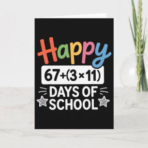Math Equation 100th Day Teacher Happy 100 Days Of  Card