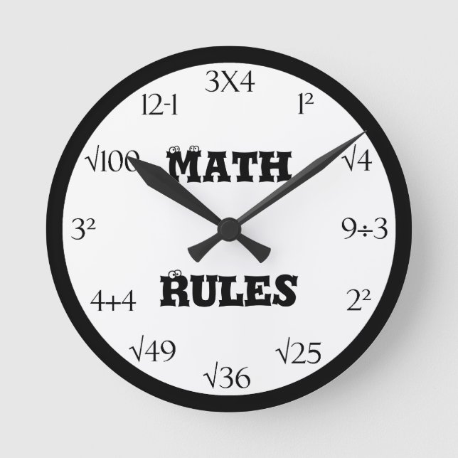 Math Equation Classroom Clock (Front)
