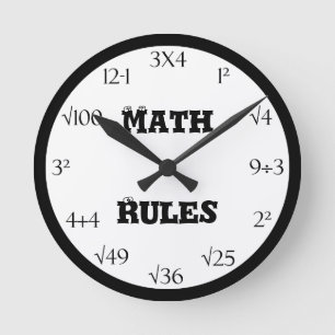 Math Equation Classroom Clock