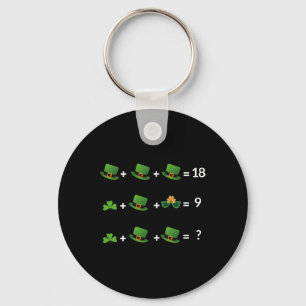 Math Equation Funny St Patricks Day Teacher Key Ring