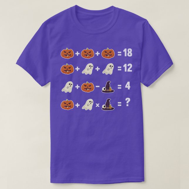 Math Equation Lazy Halloween Costume Funny Teacher T-Shirt (Design Front)
