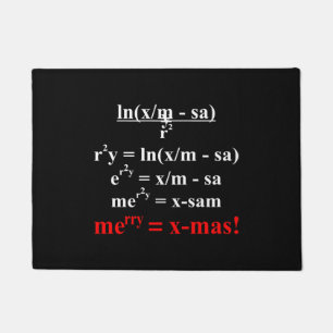 Math Equation Merry Christmas Doormat