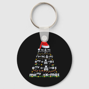 Math Equation Merry X-mas Funny Math Teacher Chris Key Ring