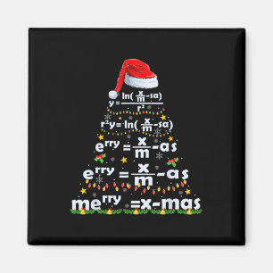 Math Equation Merry X-mas Funny Math Teacher Chris Magnet