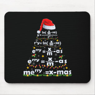 Math Equation Merry X-mas Funny Math Teacher Chris Mouse Mat