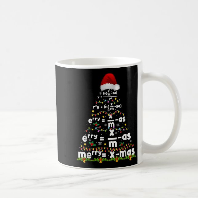 Math Equation Merry Xmas Season Teacher Christmas  Coffee Mug (Right)