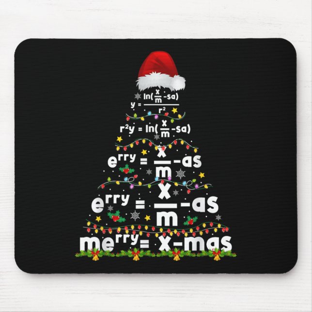 Math Equation Merry Xmas Season Teacher Christmas  Mouse Mat (Front)