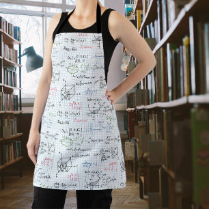 Math Equation Pattern Apron