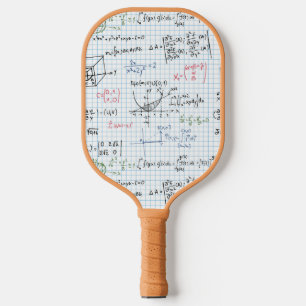 Math Equation Pattern Pickleball Paddle