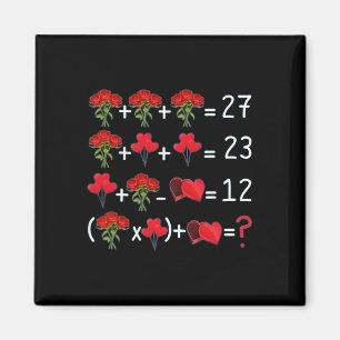 Math Equation Roses Lloons Chocolates Funny Valent Magnet