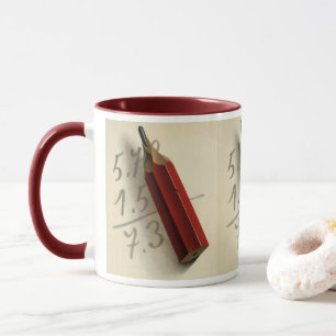 Math Equation with Red Pencil, Vintage Business Mug
