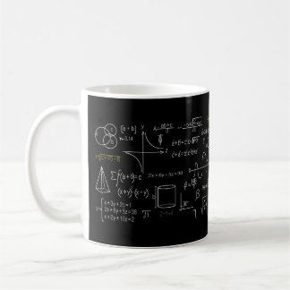 Math Equation with White Text on Black Background Coffee Mug