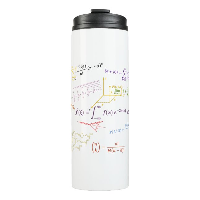 math equations and formulas thermal tumbler (Front)
