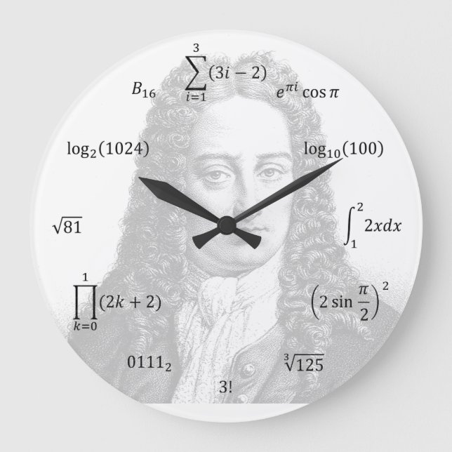 Math Equations and Notations Large Clock (Front)