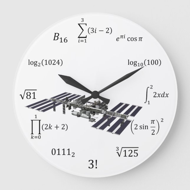 Math Equations and Notations Large Clock (Front)