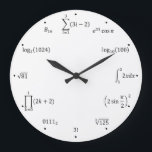 Math Equations and Notations Large Clock<br><div class="desc">Our math equation wall clock is the perfect addition to any room! Add a name for a personal touch. Great teacher,  student,  engineer,  and math lover gift idea!</div>