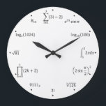 Math Equations and Notations Large Clock<br><div class="desc">Our math equation wall clock is the perfect addition to any room! Add a name for a personal touch. Great teacher, student, engineer, and math lover gift idea!</div>