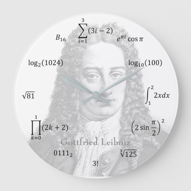 Math Equations and Notations Large Clock (Front)