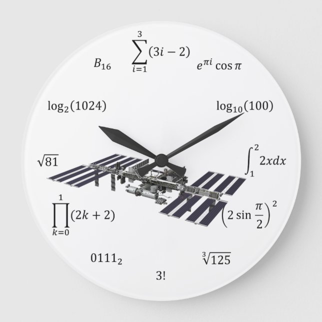 Math Equations and Notations Large Clock (Front)