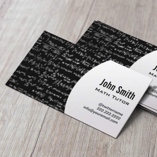 Math Equations Math Tutor Business Card (Creator Uploaded)