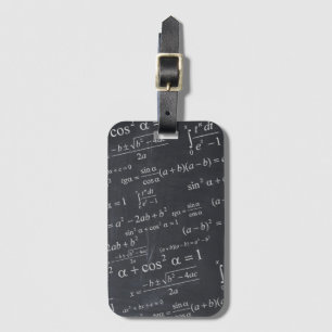 Math Equations on Blackboard Funny Look Luggage Tag