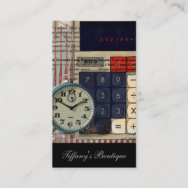 Math financial advisor accountant calculator business card (Front)