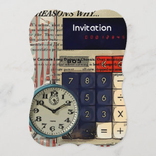 Math financial advisor accountant calculator invitation