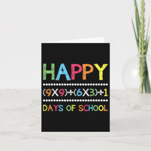 Math Formula 100 Day School Students Teacher Learn Card