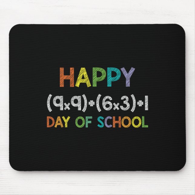 Math Formula 100 Days Of School 100th Day Fun Cute Mouse Mat (Front)