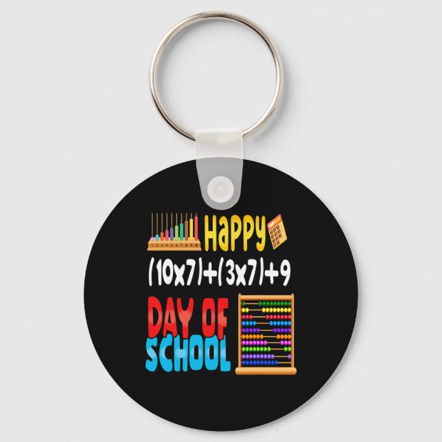 Math Formula 100 Days Of School For Teacher Studen Key Ring (Front)