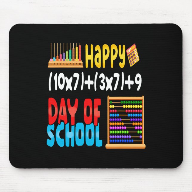 Math Formula 100 Days Of School For Teacher Studen Mouse Mat (Front)