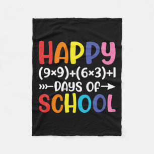 Math Formula 100 Days Of School Fun Math Teacher 1 Fleece Blanket