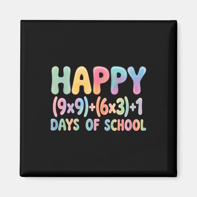 Math Formula 100 Days Of School Funny Equation Tea Magnet (Front)