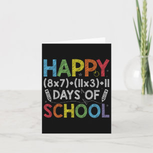 Math Formula 100 Days Of School Funny Math Teacher Card