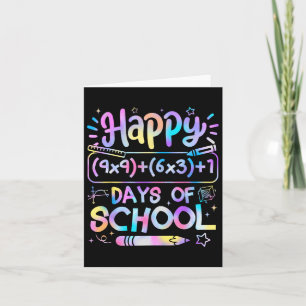 Math Formula 100 Days Of School Funny Math Teacher Card