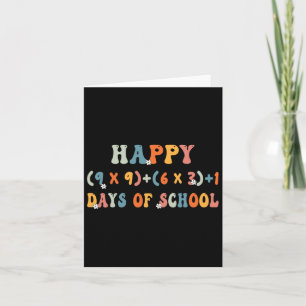 Math Formula 100 Days Of School Funny Math Teacher Card
