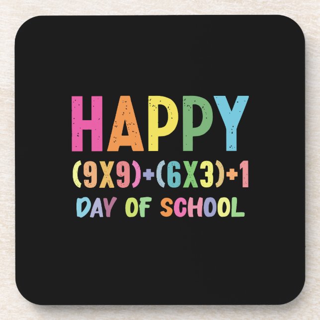 Math Formula 100 Days Of School Funny Math Teacher Coaster (Front)