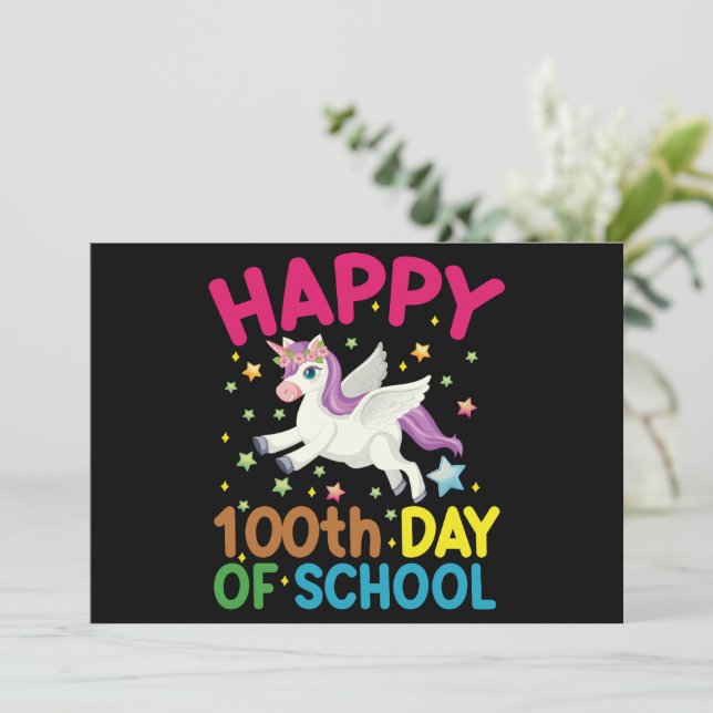 Math Formula 100 Days Of School Funny Math Teacher Invitation (Standing Front)