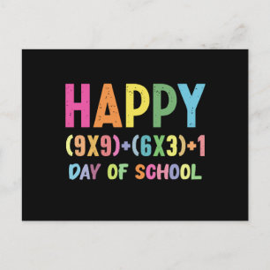 Math Formula 100 Days Of School Funny Math Teacher Invitation Postcard