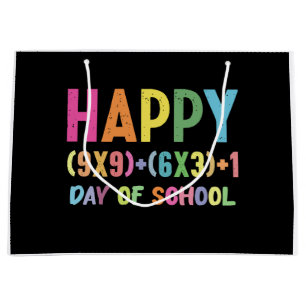 Math Formula 100 Days Of School Funny Math Teacher Large Gift Bag