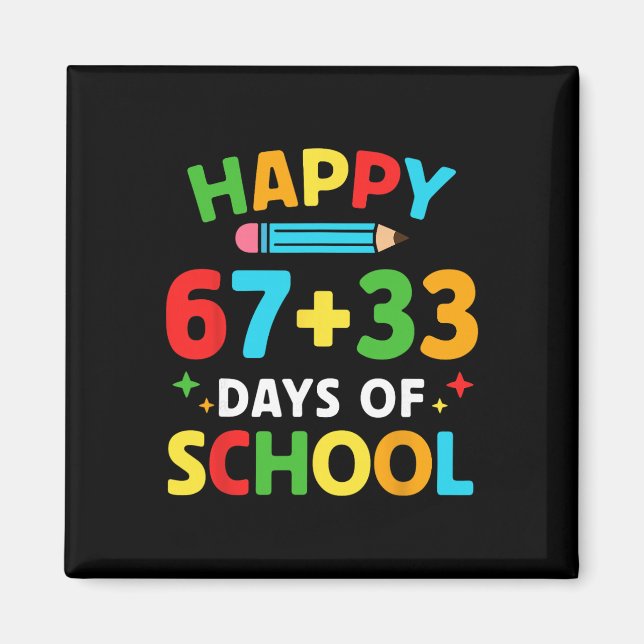 Math Formula 100 Days Of School Funny Math Teacher Magnet (Front)