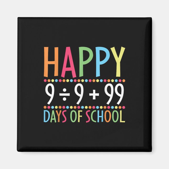 Math Formula 100 Days Of School Funny Math Teacher Magnet (Front)