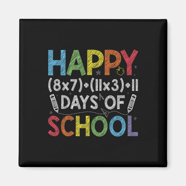 Math Formula 100 Days Of School Funny Math Teacher Magnet (Front)