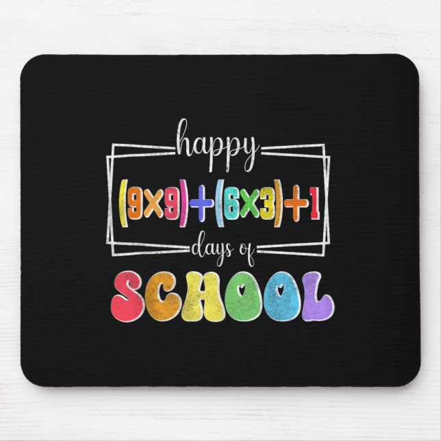 Math Formula 100 Days Of School Funny Math Teacher Mouse Mat (Front)