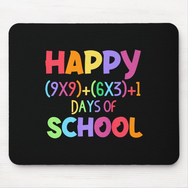 Math Formula 100 Days Of School Funny Math Teacher Mouse Mat (Front)