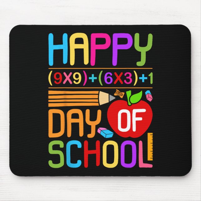 Math Formula 100 Days Of School Funny Math Teacher Mouse Mat (Front)